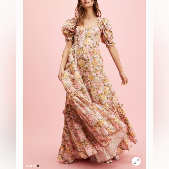 SOLD GORGEOUS Selkie x free people Ritz dress in porcelain - Picture 4 of 5